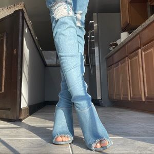 Rainbow Thigh High Boots 💙